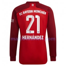 Maillot de Foot FC Bayern Munich Lucas Hernandez 21 Domicile 2021-22 Manches Longues